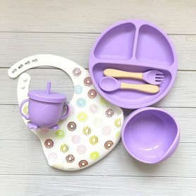 Дитячий посуд з силікону RNSPH img_e9972 фіолетовий Newsun new (1246494)