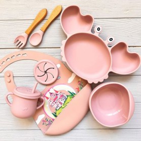 Силіконова посуд для дітей Y26 img_e2300 з Краб тарілкою Newsun new (1246177)