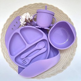 Набір силіконової дитячої посудини RNSH img_e2653 фіолетовий Newsun new (1246161)