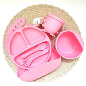 Набір силіконової дитячої посудини RNSH img_e2635 яскраво рожевий Newsun new (1246158)