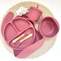 Набір силіконової дитячої посудини RNSH img_e2642 темно-рожевий Newsun new (1246160)