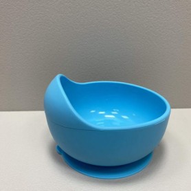 Детская силиконовая тарелка на присоске Stenson MA-4910 голубая (1251544)