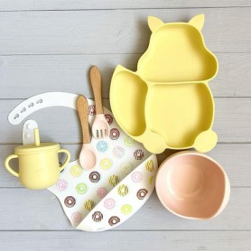 Набір SQPR img_e9261 Білочка тарілка, нагрудник з принтом Y4Y11 (дитячий) Newsun new (1246389)