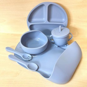 Набір дитячого посуду з силікону RNSH img_e7681 синя Newsun new (1246353)
