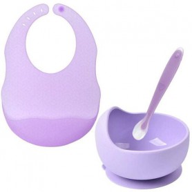 Набір силіконового посуду 2Life 3 предмети Фіолетовий (vol-10720) (1251259)