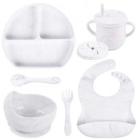 Набір силіконового посуду 2Life Y1 6 предметів Мармур (v-10978) (1251033)