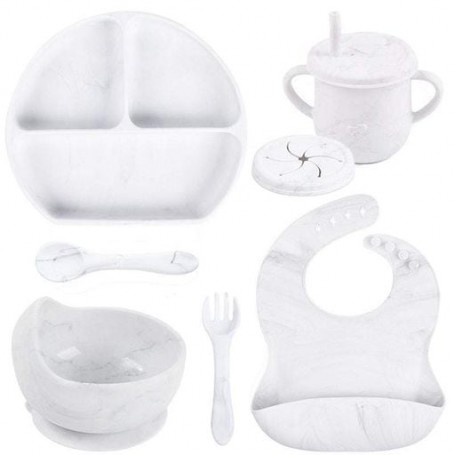 Набір силіконового посуду 2Life Y1 6 предметів Мармур (v-10978) (1251033)