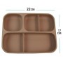 Набір силіконового посуду 2Life 2 предмети Коричневий (vol-10732) (1250871)