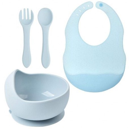 Набір силіконового посуду 2Life 4 предмети Блакитний (vol-10462) (1250766)