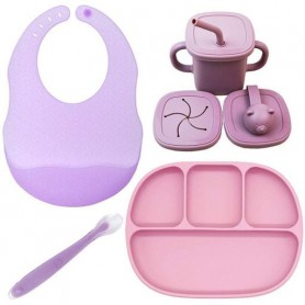 Набір силіконового посуду 2Life 4 предмети Фіолетовий (vol-10448) (1250764)