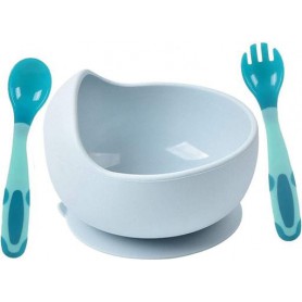 Набір силіконова кругла тарілка 2Life Y5 3 блакитний (vol-10223) (1251079)