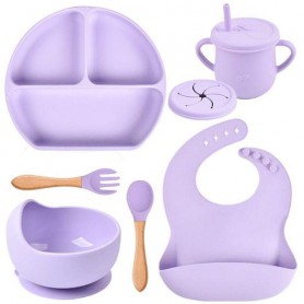 Набір силіконового посуду 2Life Y2 6 предметів Фіолетовий (v-11130) (1250912)