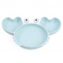 Трьохсекційна силіконова тарілка 2Life Краб Y5 540 мл Блакитний (v-11030) (1250808)