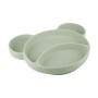 Тарелка Canpol Babies Мишка, силиконовая, на присоске, зеленая, от 6 месяцев, 500 мл (51/401_gre)
