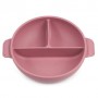 Глибока трисекційна силіконова тарілка 2Life Y19 560 мл Рожевий (v-11086) (1250954)