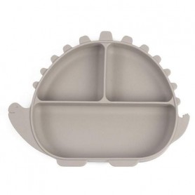 Трисекційна силіконова тарілка 2Life Динозавр Y20 580 мл Бежевий (v-11023) (1250792)