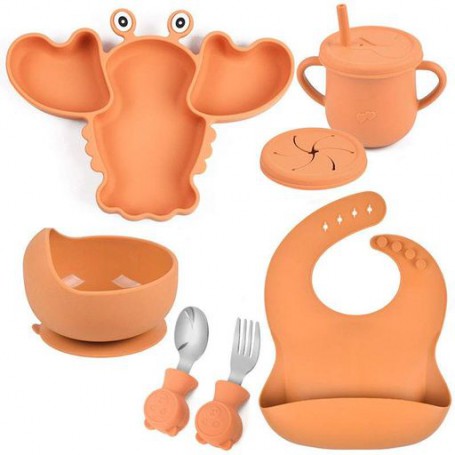 Набір силіконового посуду 2Life Y25 6 предметів Помаранчевий (v-11208) (1251138)