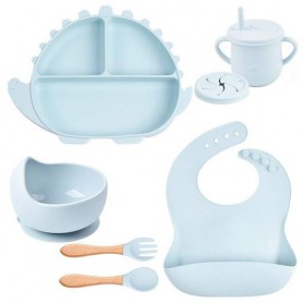 Набір силіконового посуду 2Life Y5 6 блакитний (v-11245) (1251157)