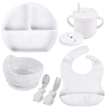 Набір силіконового посуду 2Life Y1 6 предметів Мармур (v-11157) (1251423)