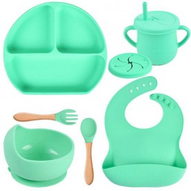 Набір силіконового посуду 2Life Y13 6 предметів Зелений (v-11141) (1251422)