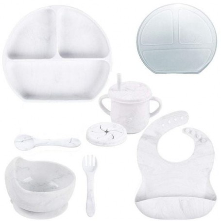 Набір силіконового посуду 2Life Y1 7 предметів Мармур (v-11128) (1251233)