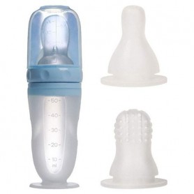 Силіконова пляшка-ложка 2Life Y5 50 мл Блакитний (v-12707) (1248504)