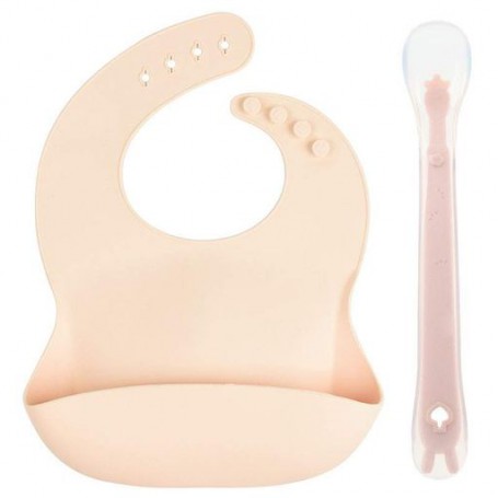 Набір дитячого силіконового посуду 2Life Y4 2 предмети Рожевий (v-12234) (1248172)