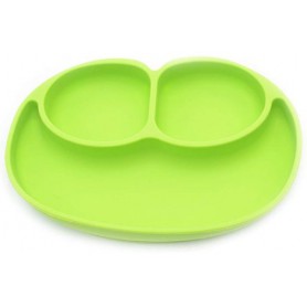 Силіконова миска килимок для годування дитини 22х15 см Салатовий (vol-908) (1248313)