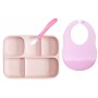 Набір силіконового посуду 2Life 3 предмети Рожевий (vol-10469) (1250836)