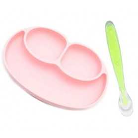 Набір тарілка килимок та ложка VOLRO 2 шт Ліловий/Салатовий (vol-1710) (1250659)