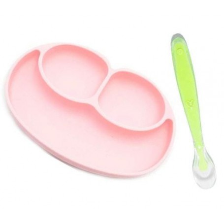 Набір тарілка килимок та ложка VOLRO 2 шт Ліловий/Салатовий (vol-1710) (1250659)