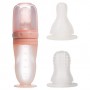 Силіконова пляшка ложка ніблер 2Life Y4 50 мл Рожевий (v-12708) (1248505)