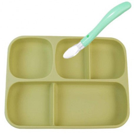 Набір силіконового посуду 2Life 2 предмети Зелений (vol-10724) (1250823)