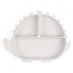 Трисекційна силіконова тарілка 2Life Динозавр Y23 580 мл Білий (v-11025) (1250794)