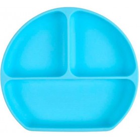 Дитяча трисекційна силіконова тарілка з присоскою 2Life Y9 Блакитний (vol-10045) (1250694)