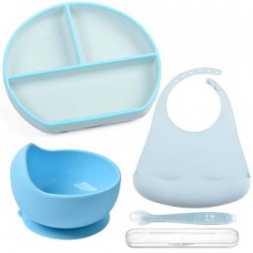 Набір посуду 2Life Y5 Y9 а слинявчик Блакитний (v-12043) (1248392)