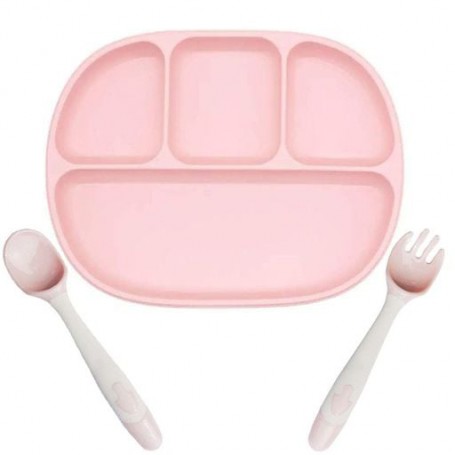 Тарілка 2Life D3 та прибори в кейсі Рожевий (v-11882) (1248382)