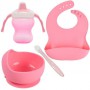Набір посуду 2Life та слинявчик Y14 Рожевий (v-11864) (1248061)
