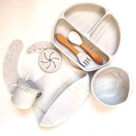 Набір дитячого посуду Y1 img_e4101 Мармуровий Newsun new (1246087)
