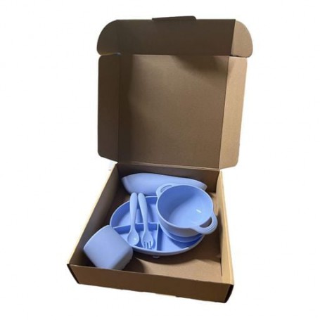 Набір силіконового посуду для першого прикорму дітей, 6 предметів, SKY (1244083)