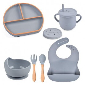 Силіконова дитяча посуда TC-Y18Y25 прибори дерево двокольорова Newsun new (1246192)
