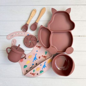 Силіконова посуда для дітей SQPR img_e9530 Y16 з тарілкою Білкою Newsun new (1246416)