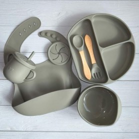 Набір дитячого посуду SP-Y22 з дерев'яними ручками Newsun new (1246107)