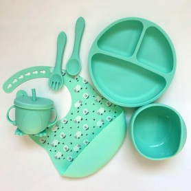 Набір дитячого посуду RNSHPP img_e4462 м'ятний принт овечки Newsun new (1246166)