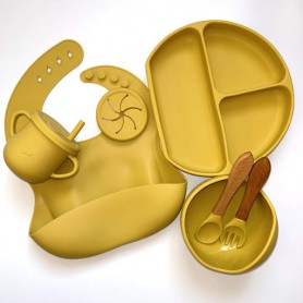 Дитяча силіконова посуда Y17 дерево Newsun new (1246111)