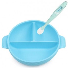 Тарілка трисекційна 2Life Y9 та ложка Блакитний (v-11839) (1248052)