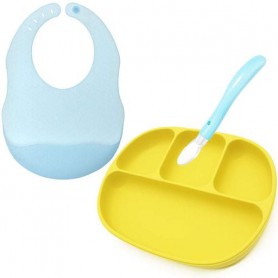 Набір посуду 2Life тарілка D16 ложка та слинявчик Різнокольоровий (vol-10533) (1248325)