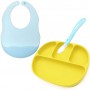 Набір посуду 2Life тарілка D16 ложка та слинявчик Різнокольоровий (vol-10533) (1248325)