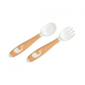 Детский набор для кормления 6120 (вилочка и ложечка с гибкой ручкой) BABY TEAM (1252488)