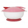 Тарелка на присоске с термоложкой и крышкой MGZ-0101(Pink) 250 мл Megazayka (1252324)
